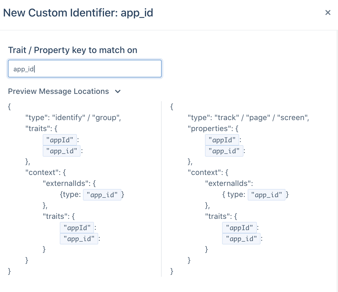 Provide a trait or property key to match on